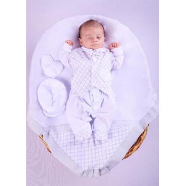 Imagem de Saída de Maternidade de Menino LUCCA 5 peças - Lalu enxovais, Branco c