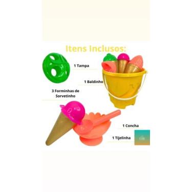 Imagem de Balde brinquedo de areia /praia - Rafavi, Amarelo, m