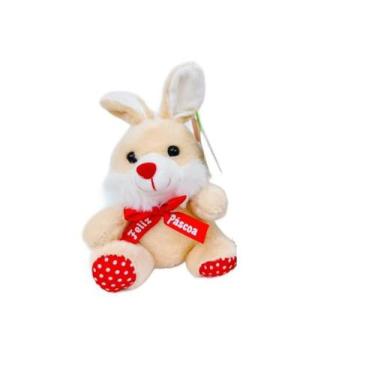 Imagem de Coelho pelucia pascoa laco 20cm fec6958 - FIZZY, Bege