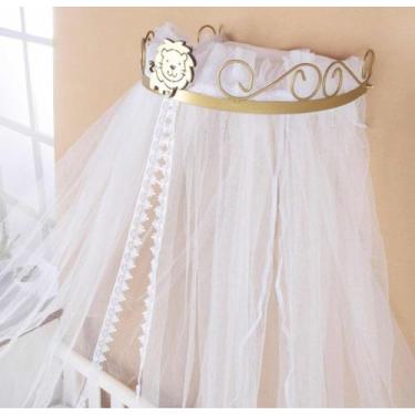 Imagem de Kit Mosquiteiro Dossel Rococó Leão Dourado