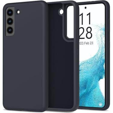 Imagem de bemal Capa para Samsung Galaxy S21 - Silicone líquido sedoso suave - Forro de microfibra macio de ajuste fino - Projetado para mulheres e meninas - Capa protetora de telefone à prova de choque de 6,2