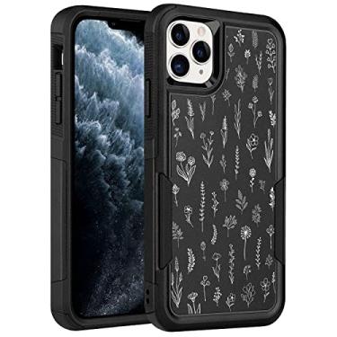 Imagem de LOQUPE Capa projetada para iPhone 11 Pro Max, resistente, resistente, leve, fina, à prova de choque, capa protetora para iPhone 11 pro max 6,5 polegadas, mulheres meninas, linda flor branca