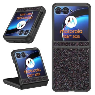 Imagem de BENTOBEN Capa protetora de luxo para Motorola Razr 40 Ultra/Razr 2023/Razr Plus Glitter Bling Case para Moto Razr 40 Ultra/Razr 2023/Razr Plus, Glitter Balck
