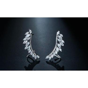 Imagem de Brinco Ear Cuff Noiva Pedra Zirconia Prata Festa Debutante - DeCastro 