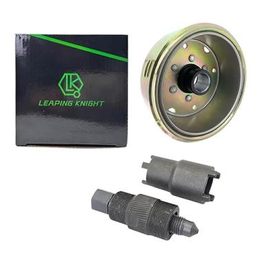 Imagem de GY6 150cc 11 bobinas Magneto Volante Rotor para motor 152QMI 157QMJ Scooter Ciclomotor ATV Quad Go Kart Buggy, Volantes de rolo magnético de alto desempenho com extrator de volante magnético e