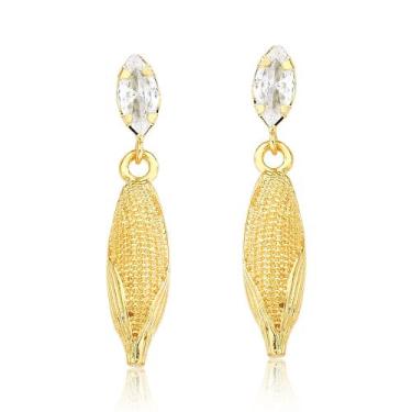 Imagem de Brinco Espiga de Milho Revestido em Ouro - VL ACCESSOIRES