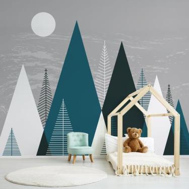 Imagem de Papel de Parede Painel Paisagem Montanhas Noite 6 rolos 9m² - Quartinh