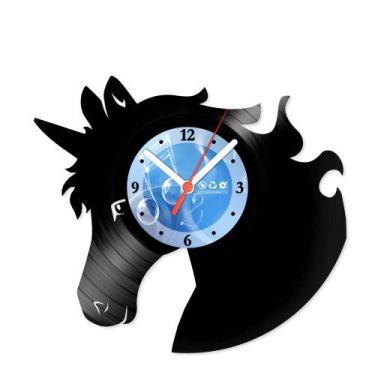 Imagem de Relógio De Parede Disco Vinil Infantil - Unicórnio - VIN-024 - Moderna