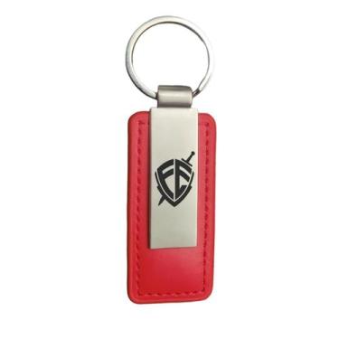 Imagem de Chaveiro Mosquetão Metal Escudo Da Fé Pers - Luxo D Vermelho - KEYCHAI