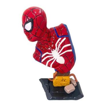 Imagem de Escultura Busto Colecionável Homem Aranha - Spider Man 29cm Resina - L