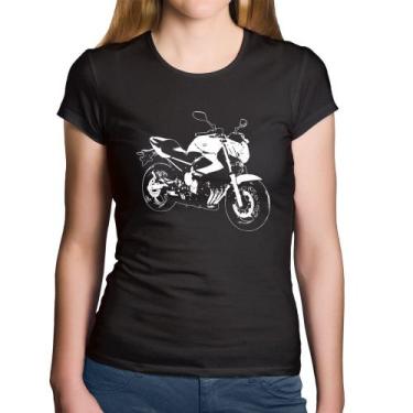 Imagem de Baby Look Algodão Moto XJ6 N Art - Foca na Moda, Preto, M