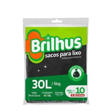 Imagem de Saco de Lixo Brilhus 30L Almofada 10Un