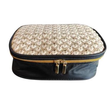 Imagem de Estojo Box branco com detalhes dourado Juvenil Feminino Estojo 100 pen