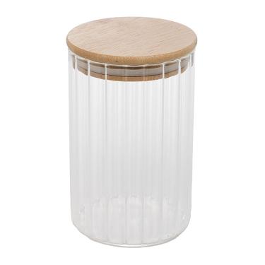 Imagem de Porta Mantimento de Vidro Borossilicato com Tampa de Bambu 510ml 29262 - Wolff