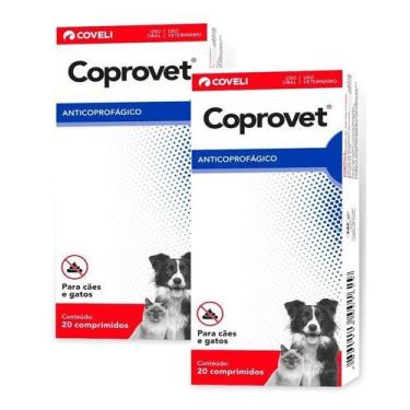 Imagem de 2 Coprovet Coveli 20 Comprimidos Controla Cães Comendo Fezes