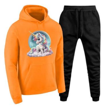 Imagem de Conjunto Abrigo Moletom Quentinho Plus Size Feminino Estampado Com Cal