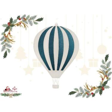 Imagem de Balão de Ar Quente em MDF de 26 cm - Enfeite Retrô para Festas. - Bril