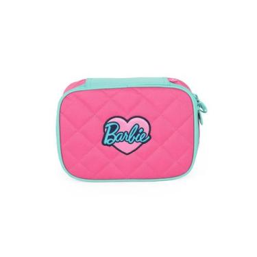 Imagem de Estojo Escolar Box Quadrado Baú Barbie Com Divisória Interna - Luxcel,