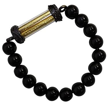 Imagem de Heavens Tvcz Pulseira Buda Pedra Azul Escuro Natural Pingente de Amuleto Feito à Mão com Pingentes Takut Tailandês Traz Prosperidade Riqueza Atração Proteção Cristais para Homens Mulheres, Pedra