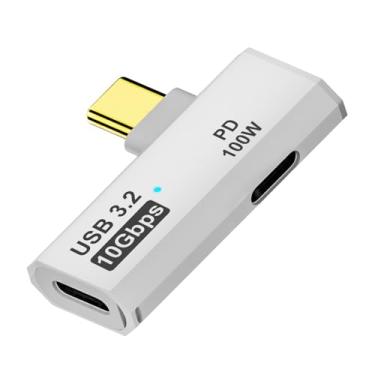 Imagem de AreMe Adaptador de fone de ouvido USB C duplo com porta de carregamento de 100 W, dongle divisor USB tipo C 2 em 1 para Rog Ally, Steam Deck, Quest 2, iPhone 15 Series, iPad, MacBook e mais