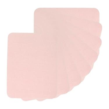 Imagem de PATIKIL Adesivos de tecido para passar a ferro, 8 peças 12 x 10 cm por dentro e fora de cola forte 100% algodão, kit de remendos de reparo para roupas e calças, rosa claro