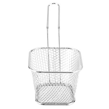 Imagem de Mini cestas de fritura de aço inoxidável para apresentação de alimentos para uso doméstico e cafeteria