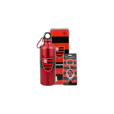 Imagem de Kit Garrafa Aluminio Flamengo e chaveiro Cortador De Unha