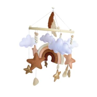 Imagem de simhoa Móvel de Berço para Bebê, Brinquedo Pendurado, Decoração de Quarto Infantil, Acessórios Fotográficos, Item Sensorial, Arco-íris, Tamanho real