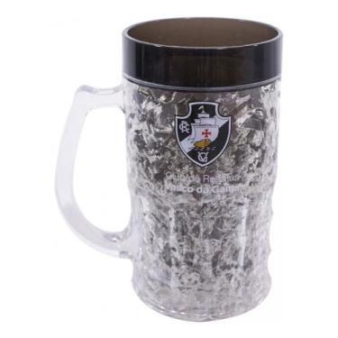 Imagem de Caneca Cerveja Gel Congelante 370ml Produto Presente Vasco - Mileno, V