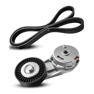 Imagem de TIKSCIENCE Kit de tensor de correia de transmissão compatível com Malibu L4 2.2L 2005-2008 2.4L 2008-2012 Pontiac G6 L4 2.4L 2006-2010 Substituir 24430296 38177 5PK1030 12634343 19, cinto dez Conjunto