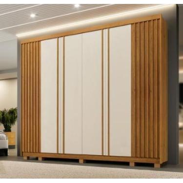 Imagem de Guarda Roupa Arezzo 6 Portas Benetil Móveis - Cinamomo/Off
