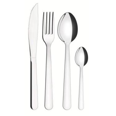 Imagem de Faqueiro Tramontina Malibu Em Aço Inox Liso 24 Peças Tramontina, Inox,