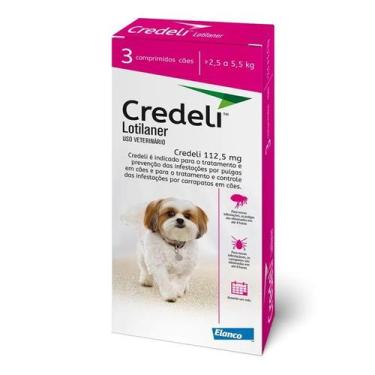 Imagem de Credeli 112,5mg Antipulgas Cães 2,5Kg a 5,5Kg 3 Comprimidos - Elanco