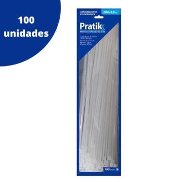 Imagem de Cinta Plástica Abraçadeira Pratik Nylon Diversos Tamanhos 100 unidades