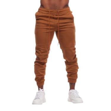 Imagem de Calça Jogger Masculina Jeans ou Sarja Slim Fit Confortável - Mitchelgu