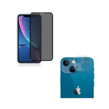 Imagem de Kit Pelicula 3D Anti EspiÃo + Pelicula CÃmera P/ Iphone 13 - Yellow Ce