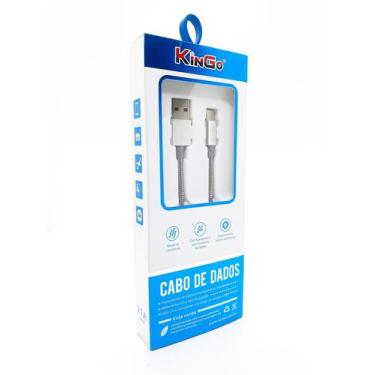 Imagem de Cabo USB-C Metal Reforçado Kingo 1m 2.1A para LG K41s