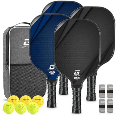 Imagem de Conjunto de 4 Pás de Pickleball GARYE WL-01 em Fibra de Carbono