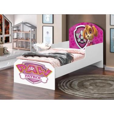 Imagem de Mini Cama Infantil Quarto Criança Colchão+ baú Patrulha Skye - Anyben