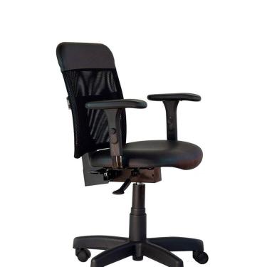 Imagem de Cadeira em Tela Executiva Sun Giratória com Braço Preto