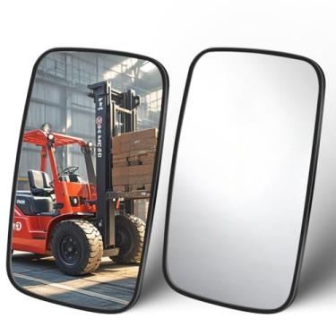 Imagem de Espelhos retrovisores de empilhadeira 9,3 x 5,3, espelho retrovisor universal de caminhão, ideal para empilhadeira/trator/carrinho de golfe/caminhão/carro/reboque/trailer/motorhome/barco (FM235-2PCS)