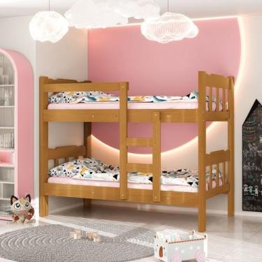 Imagem de Beliche De Madeira Maciça Perola Mel Super Reforçado - Nemargi