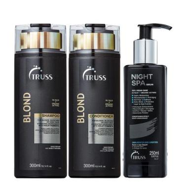 Imagem de Truss Blond Kit Shampoo Condicionador e Night Spa Serum 250ml