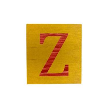 Imagem de Cubo Amarelo Letra Vermelha Festa Chá de Bebê Decoração 8x8x8 Cm Mdf M