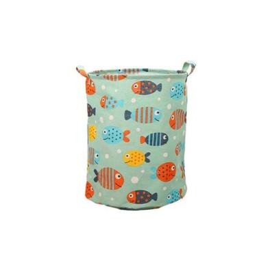 Imagem de Cesto Organizador De Brinquedo Roupas Sujas Dobrável - Afanx, Peixe