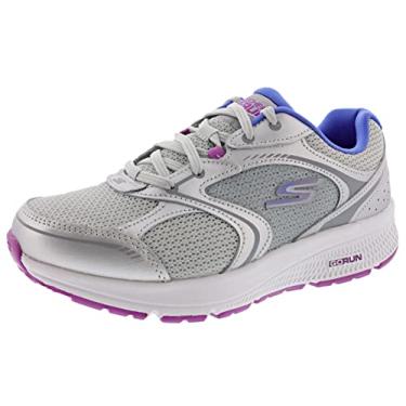 Imagem de Skechers Go Run Consistent Chandra feminino, Prata/roxo, 7 Wide