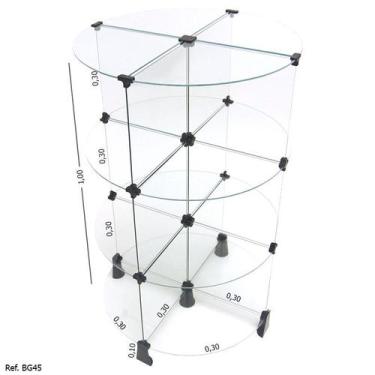 Imagem de Gôndola Central Modulado em Vidro - 0,30 x 1,00 x 0,30 - Balcãonet, 0,