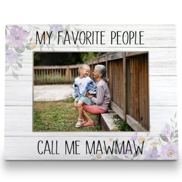 Imagem de FLDAS Porta-retrato Mawmaw 20 x 25 cm, porta-retratos para avós, presentes de netos, presentes para o Dia das Mães de Grandson Granddaughter, My Favorite People Call Me Mawmaw 5X7