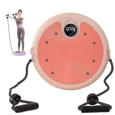Imagem de NOBBAT Cintura escultor torção Ab Twister Board 11,8 x 1,5 pol Exercício Cintura Torção Disco Fitness Twister Alças Apara Cintura Emagrecimento Equilíbrio Disco Rotativo(Vermelho)