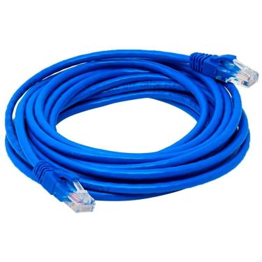 Imagem de Cabo de Rede UTP (Patch Cord) RJ45 Cat 5e - 5 metros - Azul - Plus Cable PC-ETHU50BL